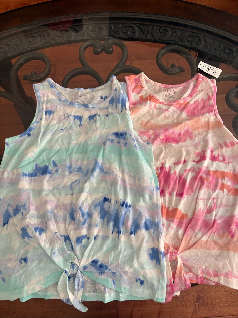 The Children's Place Tie-Dye Tank Tops - Blue & Pink